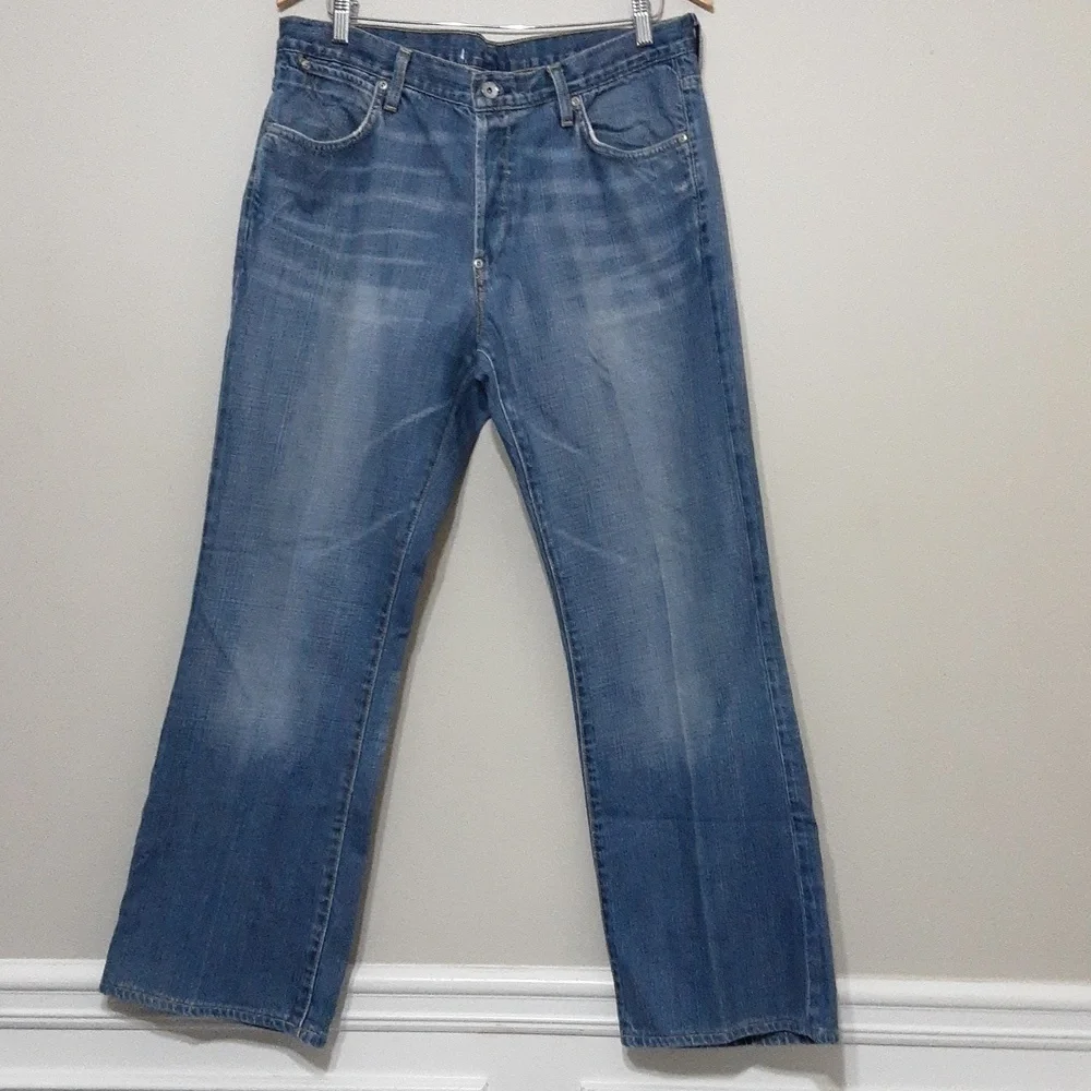 Paper denim and cloth jeans mens 34 buttons fly straight legs Y2k Casaual Loose